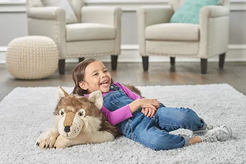 Miniatura 7 de Wild Republic - Peluche de lobo jumbo, animal gigante de peluche, juguete de peluche, regalos para niños, 30 pulgadas