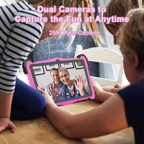 Miniatura 9 de Fivahiva Tableta para niños de 7 pulgadas, tableta Android 14 para niños, Octa-Core, 10 GB de RAM +64 GB de ROM 512 GB expandir, cámara dual, Rosa