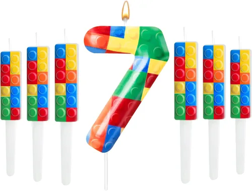 Miniatura 40 de 13 piezas de velas temáticas de coches de carreras para cumpleaños en negro y blanco con número de carrera 1 a cuadros, velas para tarta de coche