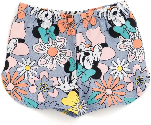 Miniatura 28 de Disney Minnie Mouse - Conjunto de camiseta floral arcoíris y pantalones cortos de cambray, tallas de bebé a niño grande (12 meses - 14-16)
