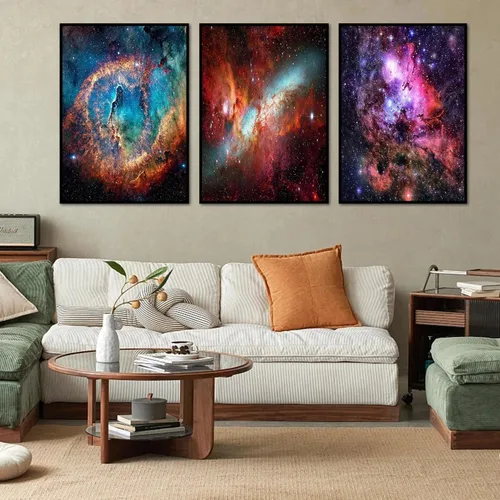 Miniatura 5 de pchmcu Paquete de 3 Kits de Pintura de Diamantes Galaxia para Adultos, Pintura de Arte de Diamantes 5D, Bricolaje Taladro Completo Cristal Estrás