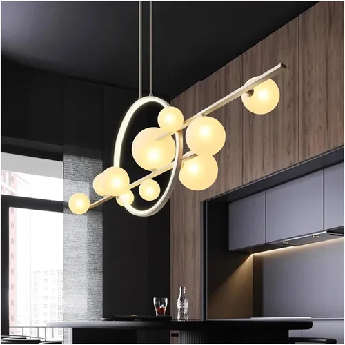 Miniatura 4 de Decoracion Hogar Moderno Lamparas Dining Room Modern Pendant Lights Pendant Lamp Indoor Lighting Led Lights for Room(White,7 Head)