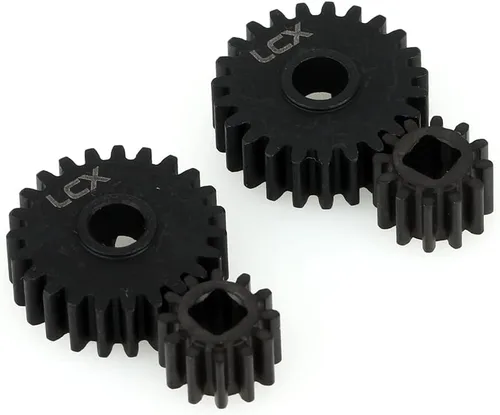 LCX Carreras 1/10th RC Crawler Car Hardened Steel Portal Drive Gear Set 32P 23T/12T para Axial SCX10 III AXI03007 Capra UTB10,Actualizaciones Piezas