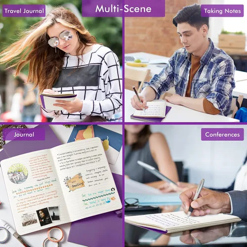 Miniatura 7 de feela - Paquete de 16 cuadernos de tapa suave a granel, cuadernos rayados universitarios para el trabajo para mujeres y niñas, diario de viaje