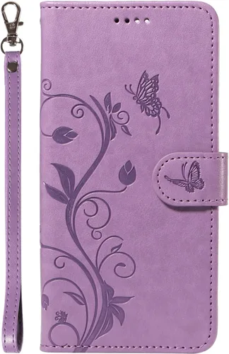 Miniatura 33 de Funda para Motorola Moto E22/E22i, piel sintética, con tarjetero y correa para la muñeca, a prueba de golpes, funda magnética para Motorola Moto Rojo