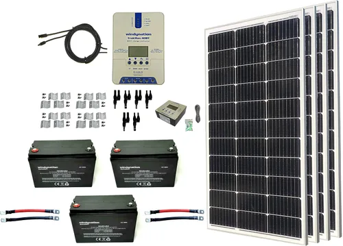 Miniatura 13 de WindyNation Kit de panel solar monocristalino de 400 vatios con controlador de carga solar TrakMax MPPT 40A + kit de medidor remoto