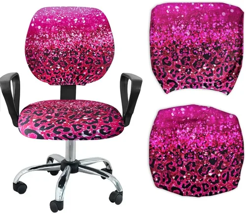 Miniatura 6 de WIRESTER Funda de asiento para silla de oficina para computadora, suave, elástica, universal, para silla giratoria, extraíble, lavable, funda