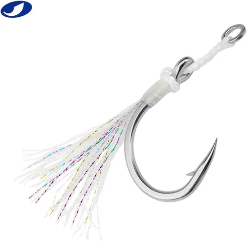 Miniatura 6 de OCEAN CAT Glow Assist - Anzuelos de pesca Jigging Jigs - Ganchos de caída lenta y rápida de acero inoxidable, ganchos circulares para bailar
