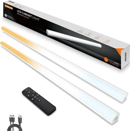 Miniatura 15 de Luces debajo del gabinete con control remoto, luces de clóset magnéticas y regulables, luz de tienda LED inalámbrica recargable por USB, luces