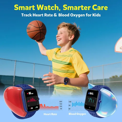 Miniatura 5 de Gydom Smart Watch for Kids, Without/with APP Mode, 1.83" Touchscreen Fitness Tracker Watch, Heart Rate/Sleep Monitor, IP68 Waterproof Pedometer