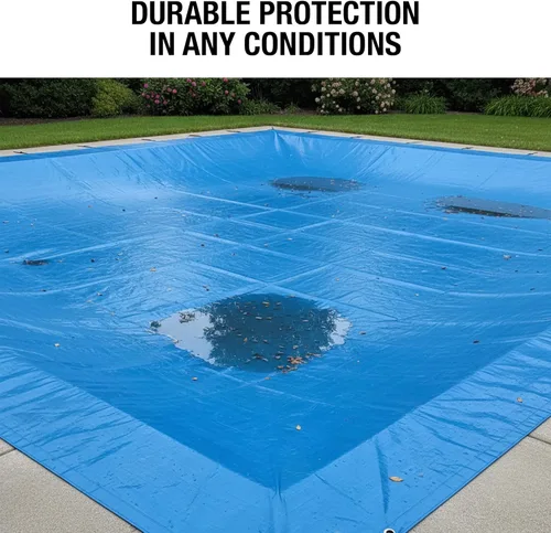 Miniatura 7 de Tarps - Lona azul impermeable de 20 x 30 pulgadas, lona de 5 milésimas de pulgada de grosor para exteriores, lona de protección multiusos