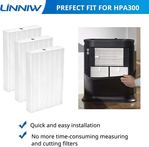 Miniatura 4 de LINNIW Filtro HPA300 R Paquete de 3 filtros de repuesto R compatibles con purificadores de aire Honeywell HPA300, compatible con HPA090, HPA100
