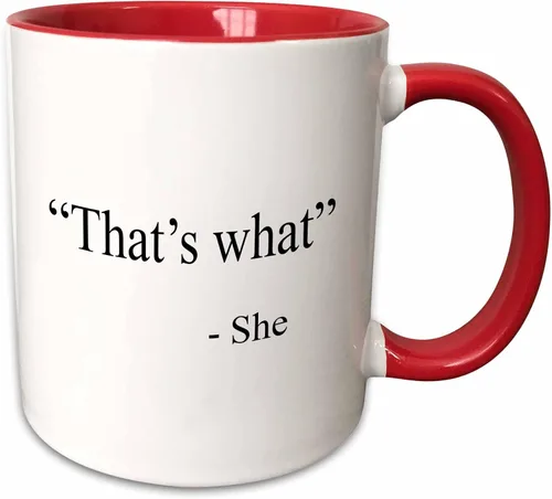 Miniatura 13 de 3dRose Taza negra de dos tonos de 11 oz con texto en inglés "That's What She Said