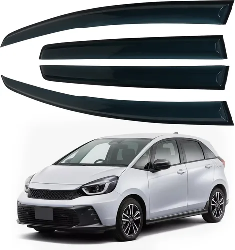 Miniatura 28 de 4 piezas de protectores de lluvia para ventanas y deflectores de viento para Honda Civic de 4 puertas sedán, 1996-2000, para montaje exterior