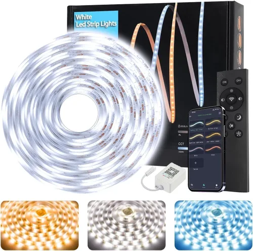 Miniatura 13 de Tenmiro - Tira de luces LED de 50 pies, tira de luces LED inteligente con sincronización de música, cambio de color, control de aplicación y control