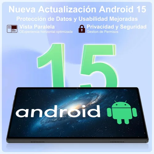 Miniatura 6 de Tablet Android 15, 30 GB de RAM + 128 GB de ROM 1 TB TF, tableta 2025 con teclado y mouse, pantalla táctil de 10.1 pulgadas, batería de 8000 mAh