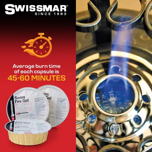 Miniatura 5 de Swissmar Latas de Gel de Fuego - Latas de Combustible para Platos Calentadores y Latas de Combustible de Gel para Fondue, Artículos Esenciales