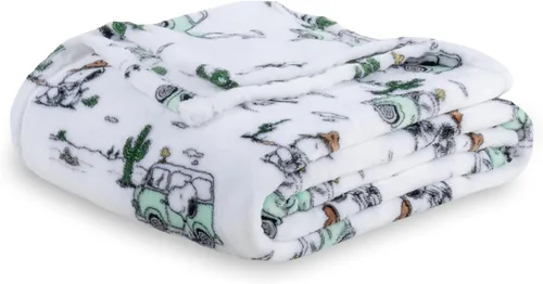 Miniatura 35 de Berkshire Blanket Peanuts® VelvetLoft® Manta de Felpa con el Tierno Personaje Snoopy, Peanuts Snoopy Everyday Buffalo Plaid Navy Tonal, Manta 55