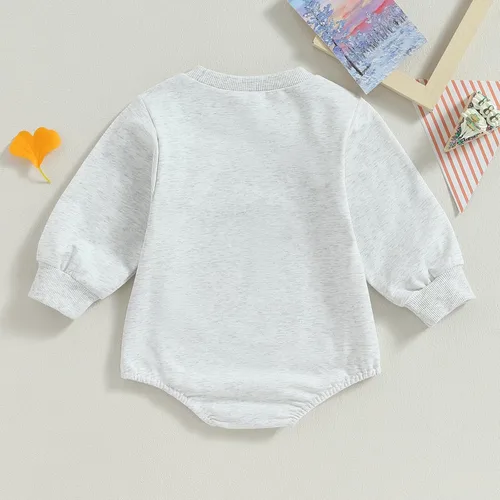 Miniatura 50 de Ropa de Halloween para bebé niña, sudadera con estampado de calabaza, mameluco de burbujas, lindo traje de Acción de Gracias de otoño
