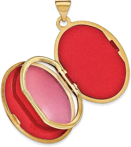 Miniatura 2 de Colgante portafotos IceCarats de oro amarillo de 14quilates, ovalado, para mujer, para fotos, como regalo de San Valentín