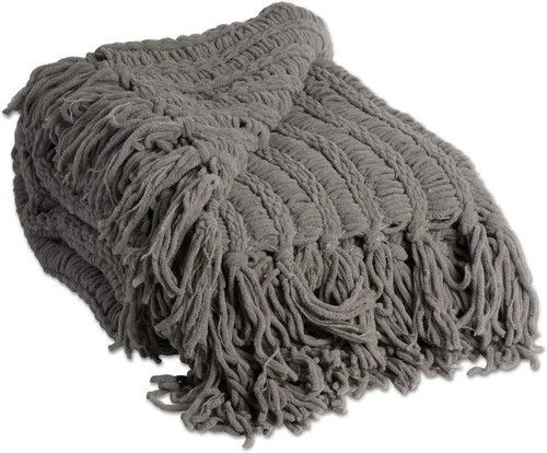 Miniatura 5 de Manta de felpilla chenille de lujo con borlas, por J & M Home Fashions