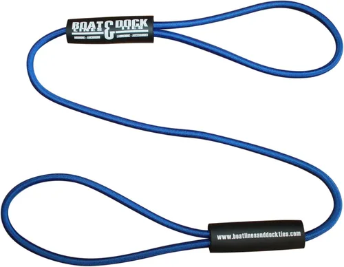 Miniatura 3 de Boat Lines & Dock Ties - Lazos elásticos básicos para muelle de barco con flotadores (negro, 36 pulgadas, 2 unidades)