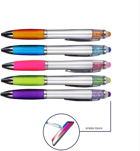 Miniatura 2 de MiSiBao Bolígrafos para pantallas táctiles, bolígrafos de punta media con cristales para mujeres y niños, bolígrafo de tinta negra con lápiz óptico