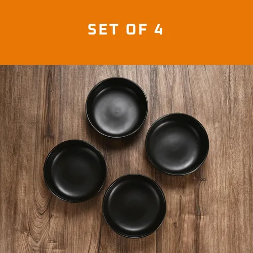 Miniatura 5 de Bruntmor Cuencos de cerámica para servir, juego de 4 cuencos grandes de 28 onzas, aptos para lavavajillas, horno y microondas, para desayuno