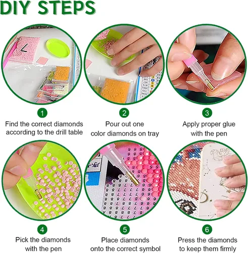 Miniatura 4 de Caievy Kits de pintura de diamantes 5D, girasoles de acuarela, arte de bricolaje con diamantes de imitación de cristal, bordado de diamantes