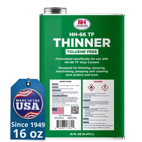 Miniatura 8 de HH-66 Diluyente libre de tolueno, lata de 32 oz. - Preparación, adelgazamiento, reactivación, limpieza, multiusos, compatible con cemento de vinilo