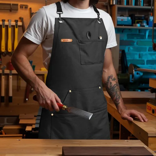 Miniatura 6 de Professional Work Chef Apron for Men Women, Duty Water-Resistant Cotton Canvas, Durable Adjustable, Cooking BBQ