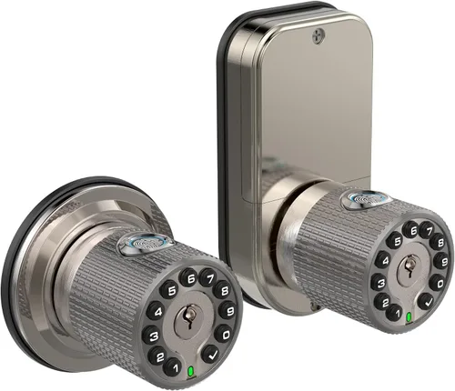 Miniatura 7 de BOTHSTAR Cerradura de perilla de puerta sin llave de doble cara con huellas dactilares y teclado, perilla inteligente con cilindros dobles