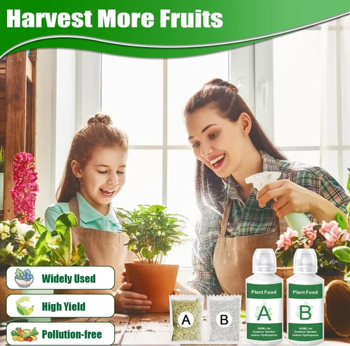 Miniatura 2 de Alimento hidropónico para plantas de 20.3 fl oz, alimento para plantas de interior A&B para sistema hidropónico y plantas de interior en maceta, kit