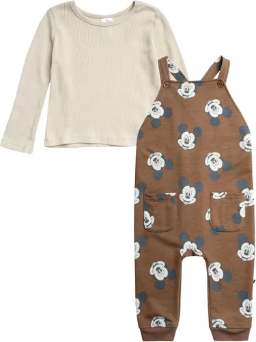 Miniatura 2 de Disney Conjunto de mono de Mickey Mouse para bebé, 2 piezas, mameluco y camisa de manga larga