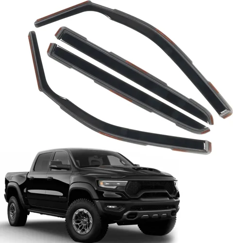 Miniatura 55 de Protectores de lluvia in Channel para Jeep Grand Cherokee L 2021, 2022, 2023, 2024, 2025 2026, deflectores de viento laterales duraderos, viseras