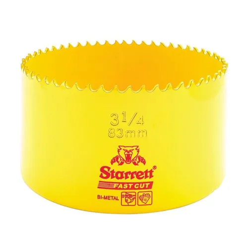 Miniatura 15 de Starrett FCH0100-G - Sierra de agujero recto de corte rápido bimetálica con dientes HSS resistentes a la abrasión, ideal para cortar metal, acero