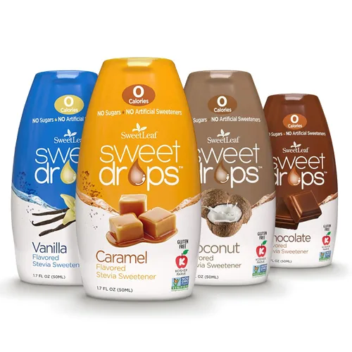 SweetLeaf Sweet Drops - Edulcorante líquido de stevia saborizado, extracto de stevia, cero calorías, sin gluten, apto para dieta cetogénica, sin