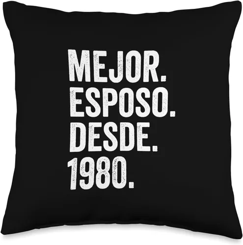 Mejor Esposo Desde 1980 | 44 aniversario de bodas 44 años Throw Pillow
