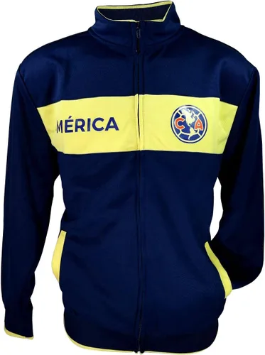 Icon Sports Club America - Chaqueta de fútbol oficial con cremallera para hombre, grado S 005