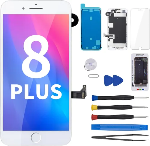 Miniatura 7 de Para iPhone 8 Plus Reemplazo de pantalla con botón de inicio 5.5 "Kit de reparación negro, 3D táctil 8plus pantalla LCD digitalizador montaje