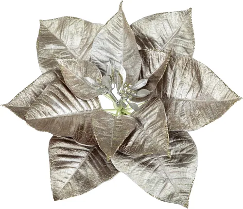 Miniatura 9 de Briful Flores de Pascua con Purpurina Navideñas de Cabezas Grandes de 12 Pulgadas Adornos para Árbol de Navidad Juego de 4 Flores Artificiales
