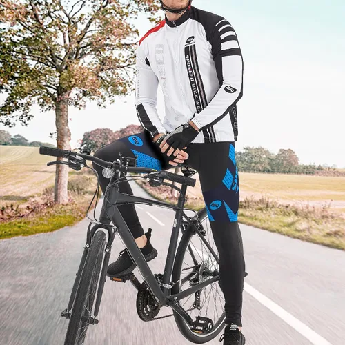 Miniatura 4 de sponeed - Mallas de ciclismo para hombre, acolchadas, 4D, para ciclismo de carretera