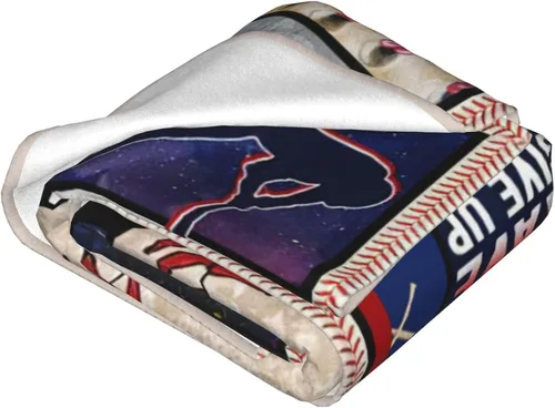 Miniatura 5 de Manta de Béisbol Manta de Béisbol para Arrojar Regalos para Amantes de los Deportes Artículos de Felpa de Forro Polar Franela para la Cama