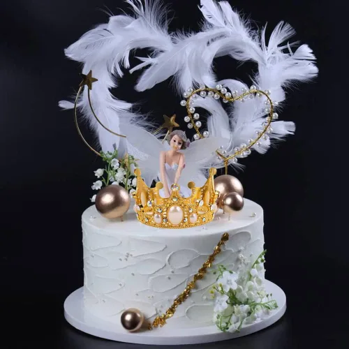 Miniatura 4 de SisBroo Decoración para pastel de corona dorada, 6 piezas para pastel de feliz cumpleaños, decoraciones de corona de princesa, mini coronas