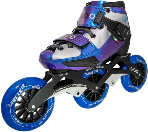 Miniatura 4 de Uniq Q7 Patines de velocidad en línea Junior Tamaños ajustables Azul