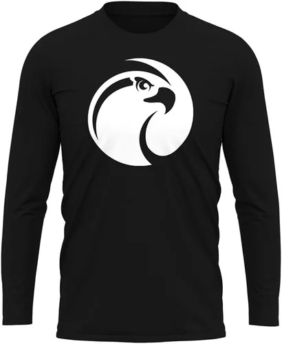 Miniatura 105 de Camisa deportiva de manga larga oficial de la NCAA Collegiate para hombre, colección negra con logotipo primario