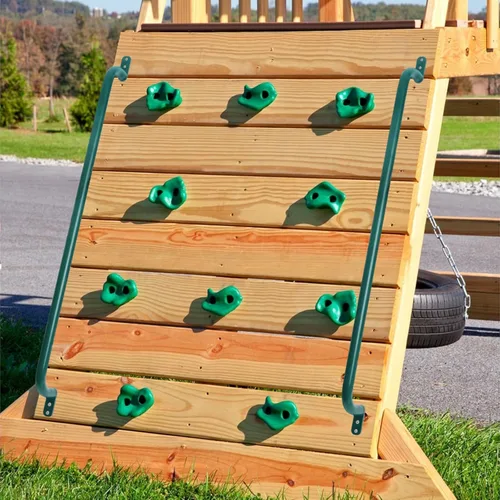 Miniatura 4 de Asa de escalera de 37 pulgadas para patio de recreo (1 par), riel de escalera de metal para casa de juegos, asas de seguridad para juegos al aire