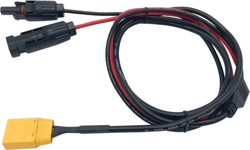 Miniatura 3 de Cable adaptador de conector solar a XT90: Adaptador de panel solar a cable de extensión macho XT90 para central eléctrica portátil y generador solar