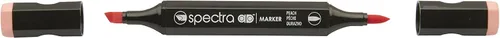 Miniatura 16 de AD Marker Chartpak Spectra, Tri-Nib y cepillo de doble punta, rojo ladrillo, 1 cada uno (S033AD)