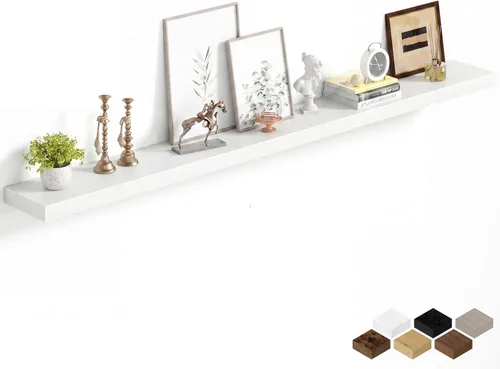 Miniatura 40 de Fun Memories Estantes flotantes de 16 pulgadas para pared, estantes de 8 pulgadas de profundidad para baño, dormitorio, cocina, montaje en pared